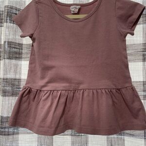 Petit Lem Dusty Rose Peplum Tee